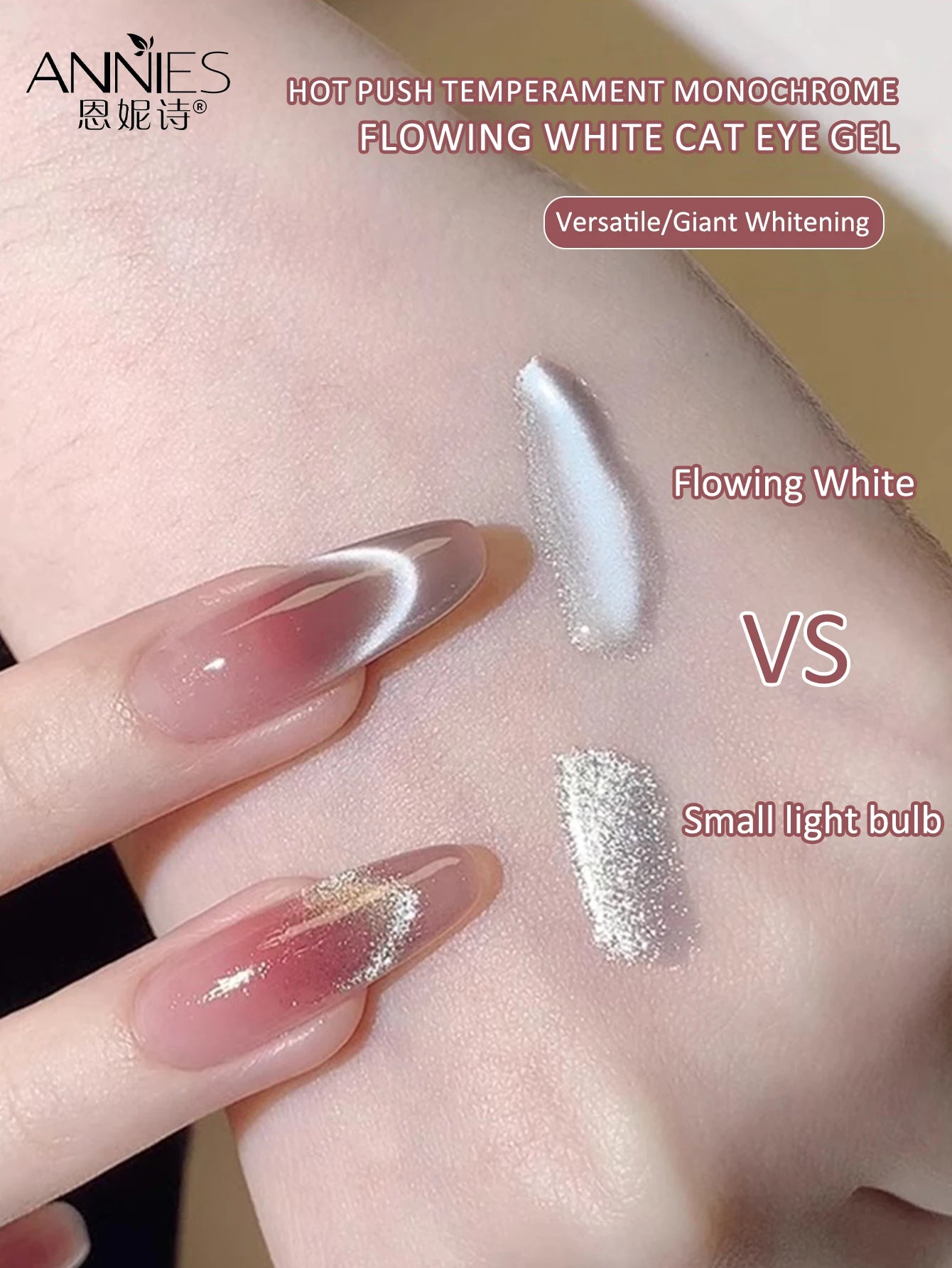 15ml New Upgraded Flow Light White Cat Eye Electroplating Mirror Glass Beads Ultra Fine Magnetic Powder White Cat Eye