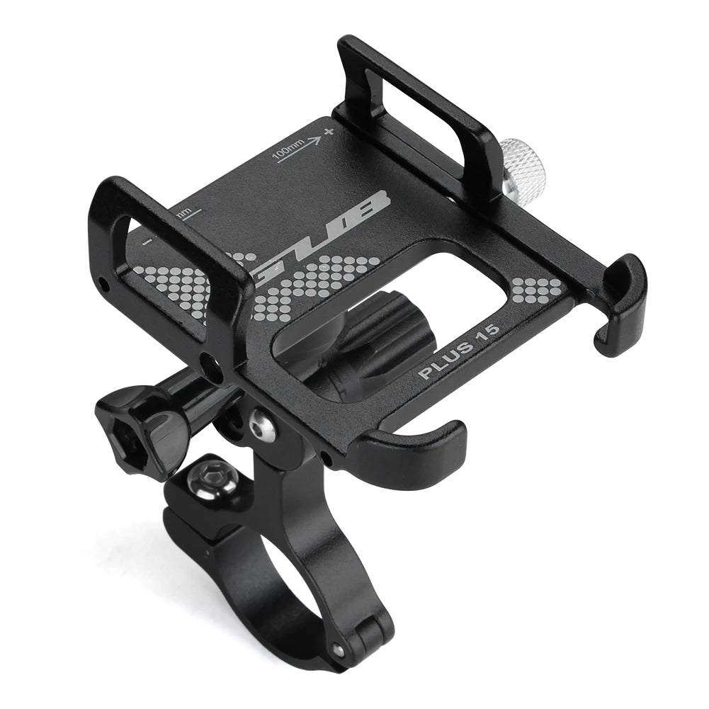 GUB PLUS11 Bicycle Motorcycle Phone Mount Aluminum Alloy Bike Phone Holder with 360° Rotation Adjustable 4 to 6.8 Inch Phone GPS