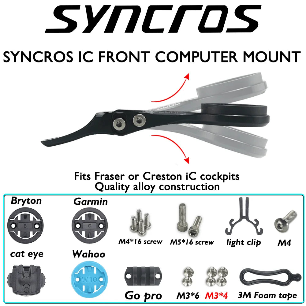 Syncros Computer Mount Creston IC Handlebar Bike Stopwatch Stand Garmin/Bryton/Wahoo Bracket Bicycle Accessorie