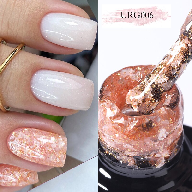 UR SUGAR 7ml Snowflakes Gel Nail Polish Varnish Glitter White Sequins Soak Off UV LED Semi Permanent Nail Art Design