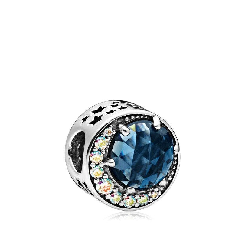 New Fashion Charm Original Blue Car Hat Airplane Horse Beaded Fit Original Pandora Ladies Bracelet Jewelry Accessories Gift