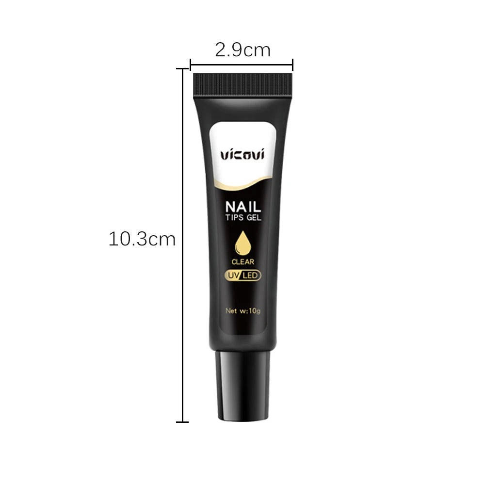 UV/LED Nail Tips Glue Gel for False Nails UV Strong Ahesive Solid Tube Nail Tip Glue Gel Polish Bonder Manicure Supplies