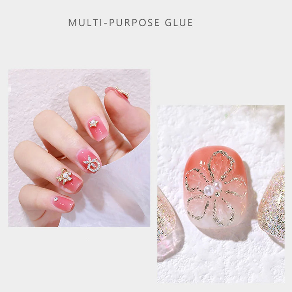 UV/LED Nail Tips Glue Gel for False Nails UV Strong Ahesive Solid Tube Nail Tip Glue Gel Polish Bonder Manicure Supplies