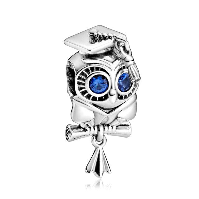 New Fashion Charm Original Blue Hat Aircraft Car Beads Suitable for the original Pandora Lady Bracelet Jewelry Accessories Gift