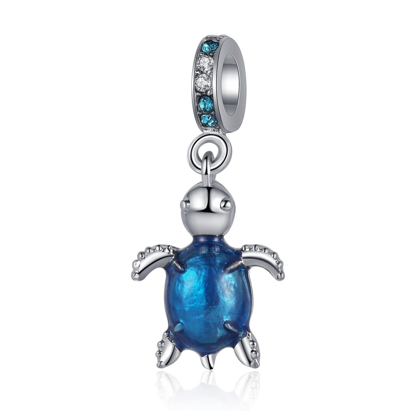 2022 New Blue Color Balloon Butterfly Stars Moon Sapphire Suitable For 3mm Charm Bracelet Spacer Beads