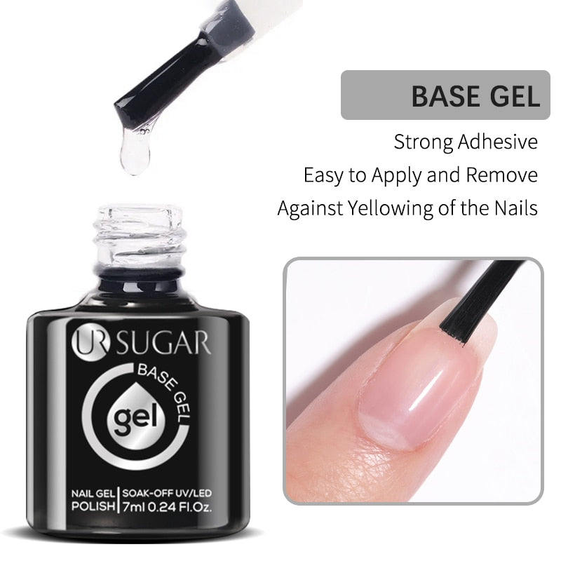 UR SUGAR 7ml Snowflakes Gel Nail Polish Varnish Glitter White Sequins Soak Off UV LED Semi Permanent Nail Art Design