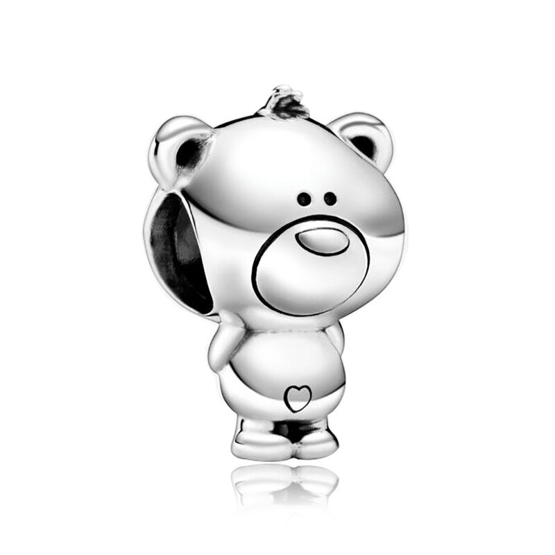 New Fashionable Charm Original Elephant Plane Love Pig Crown Suitable for Original Pandora Women's Bracelet Accessory Gift