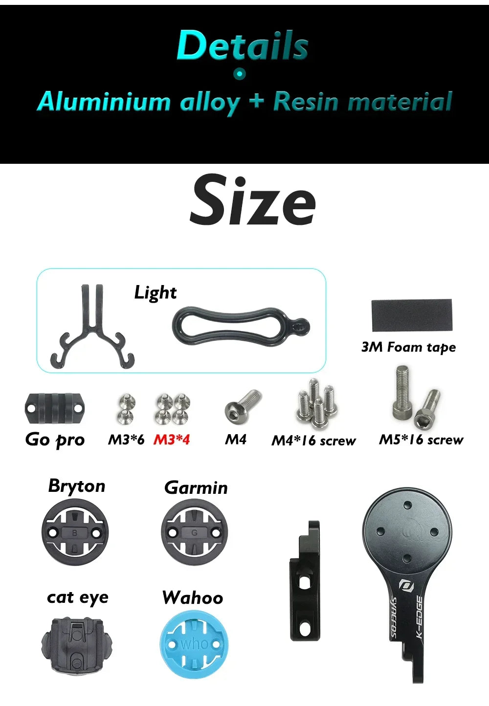 Syncros Computer Mount Creston IC Handlebar Bike Stopwatch Stand Garmin/Bryton/Wahoo Bracket Bicycle Accessorie