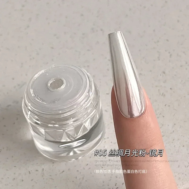 Mirror Nails Glitter Powder Dust Chrome Cat Eye Powder Metal Shining Nail Enhancement Aurora Powder Manicure Nail Decoration