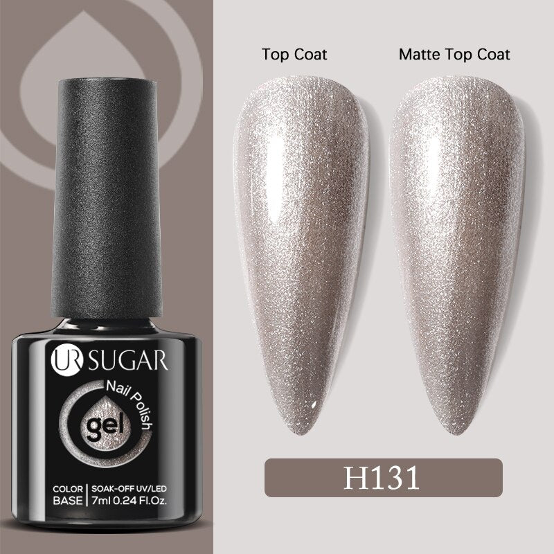UR SUGAR 7ml Snowflakes Gel Nail Polish Varnish Glitter White Sequins Soak Off UV LED Semi Permanent Nail Art Design