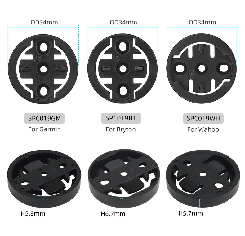 Out Front Computer Mount Adapter Replacement W/ Install Bolts for Garmin/ /Bryton/Wahoo/XOSS Bicycle Rear Radar Light Mount