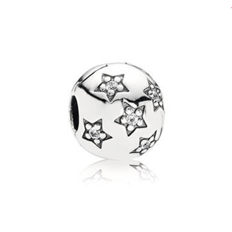 New Feather Crown Safety Chain Owl Love Bead Tower Pendant Fit Original Pandora Charms Silver Color Bracelet DIY Women Jewelry