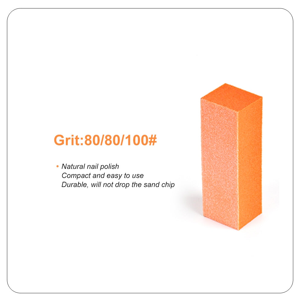 500Pcs Sponge Nail File Buffer Block Buffing Nail Tools Manicure Nail Pedicure UV Gel Polish Sanding Files Grinding for Nail Tip