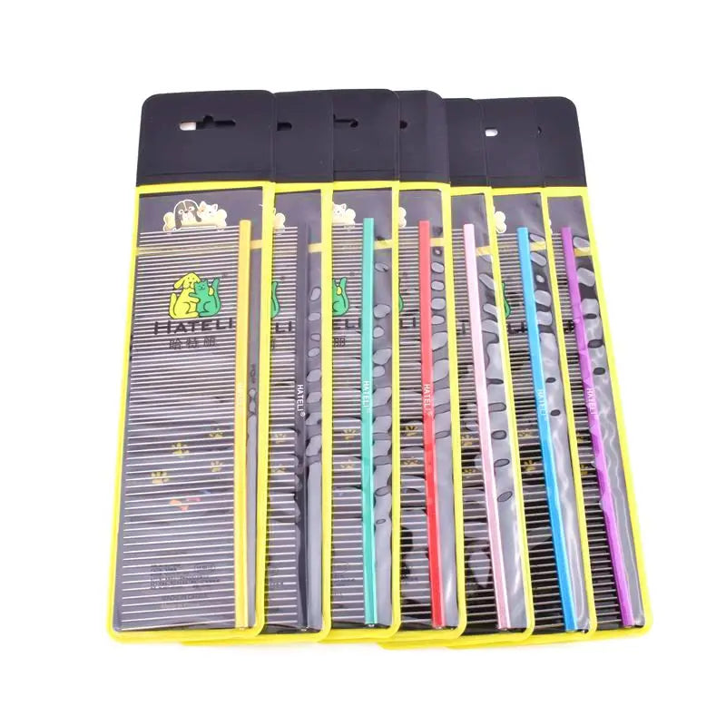 16/19cm Pet Hair Comb For Dog Comb Cat Detangler Fur Trimming Dematting Deshed Brush Grooming Tool For Long Hair Curly Pet