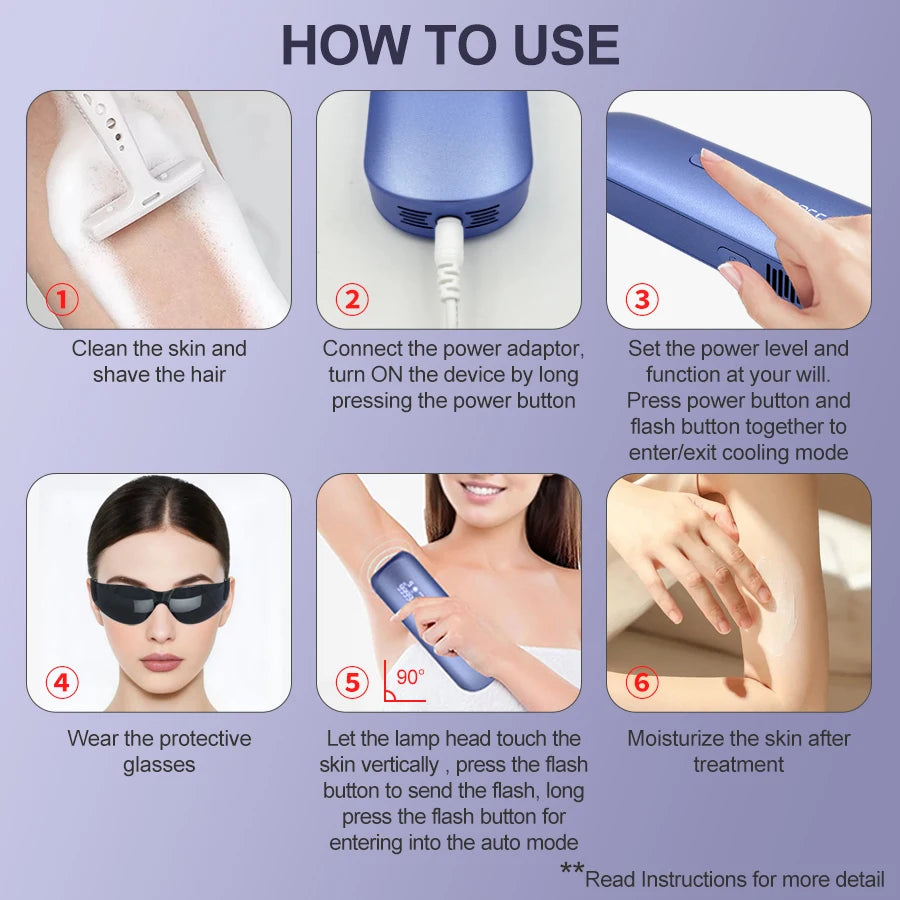 3in1 Portable Laser Hair Removal for Women Cooling Rejuvenation Acne Remove Permanent Bikini Trimmer Free Shipping IPL EpFilator
