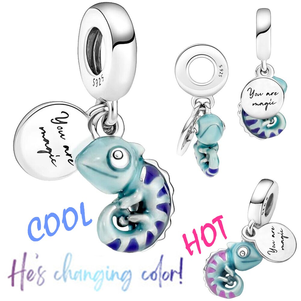 New 925 Sterling Silver Rose Gold Couple Dangle Charms Fit 925 Original Women Bracelet Beads Charm for Pendant Necklace Jewelry