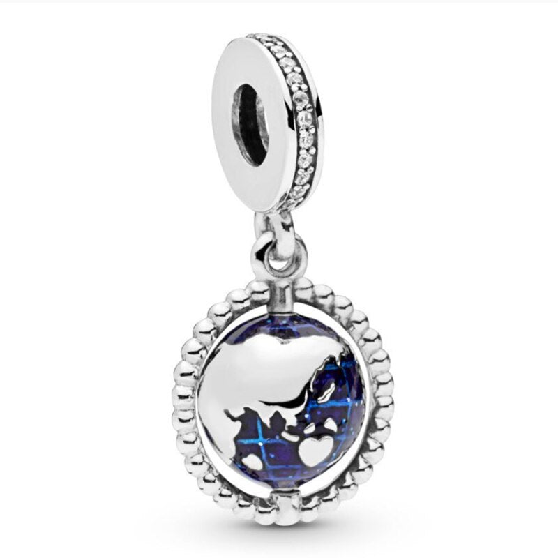 New Fashion Charm Original Mom and Dad Milk Earth Beads Fit Original Pandora Ladies Bracelet Jewelry Accessories Gift
