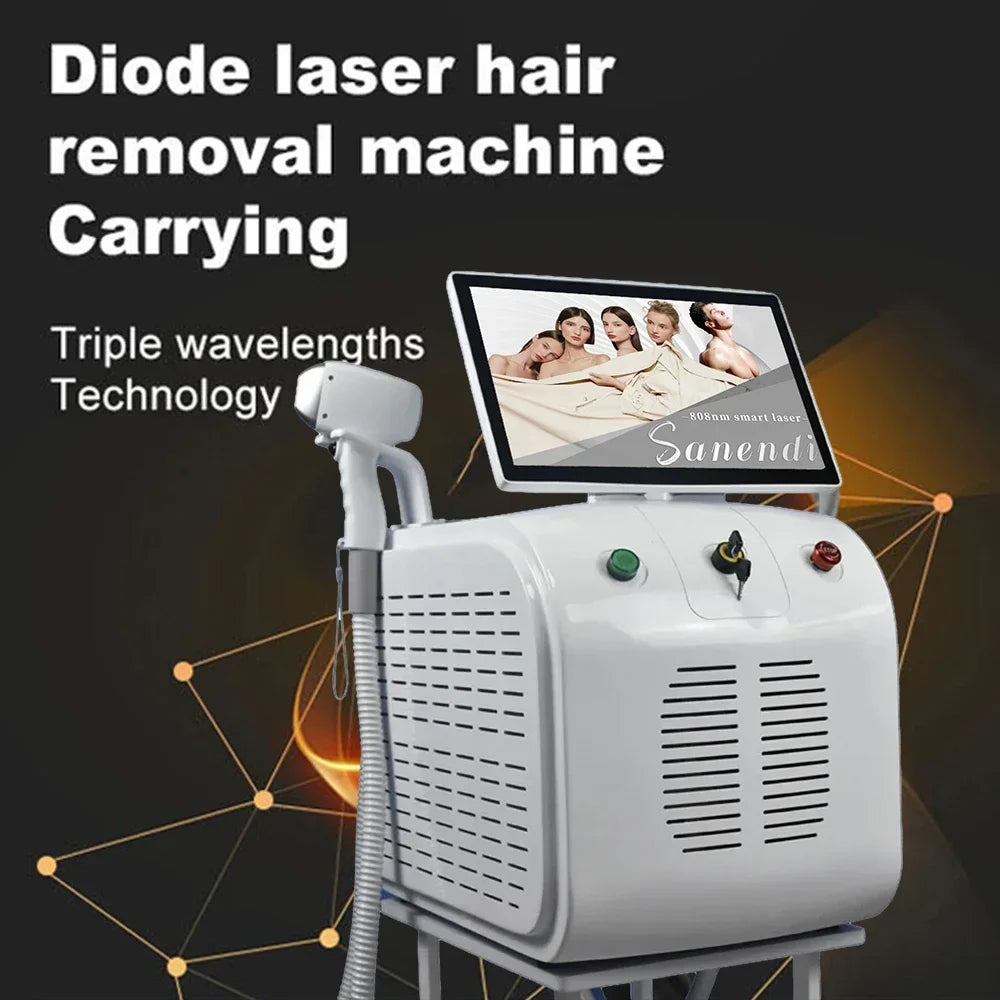 Diode Laser Hair Removal Professional Machine painless cooling permanent lazer hair removal 4 Wavelengths 755 808 940 1064