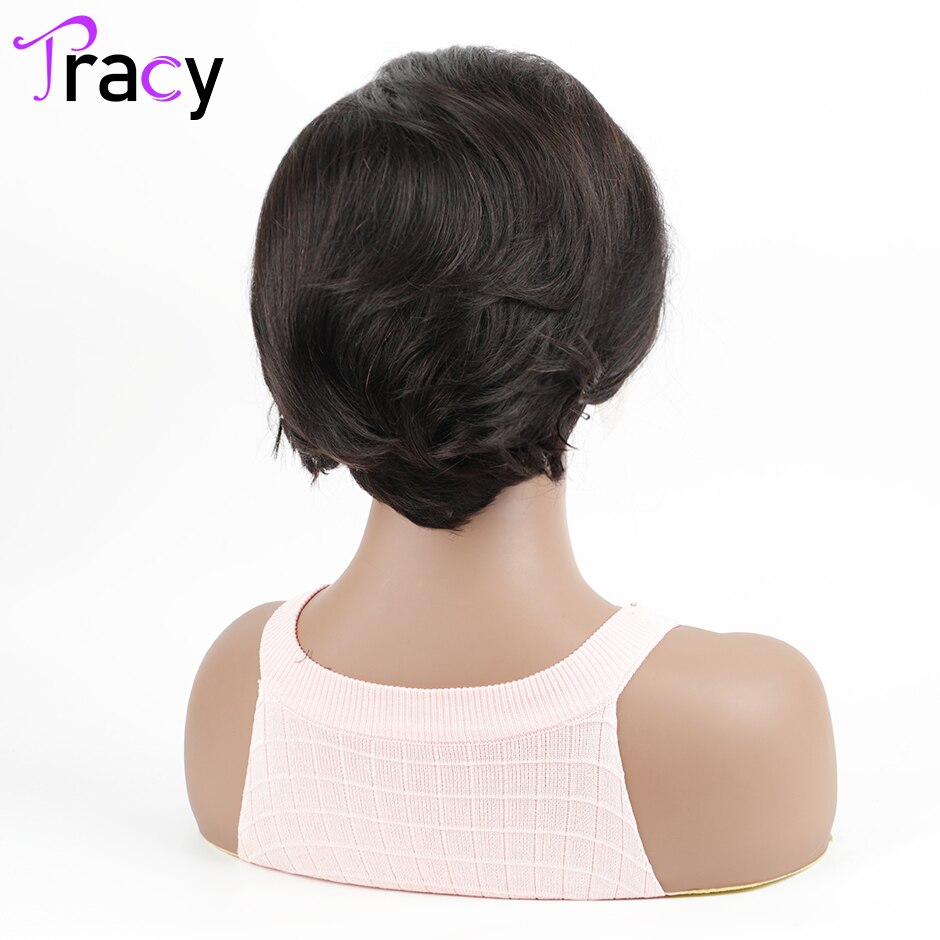 Tracy Hair Pixie Cut Straight 13x4 HD Transparent Lace Front wig Short Human Hair Wigs Remy Hair for Women