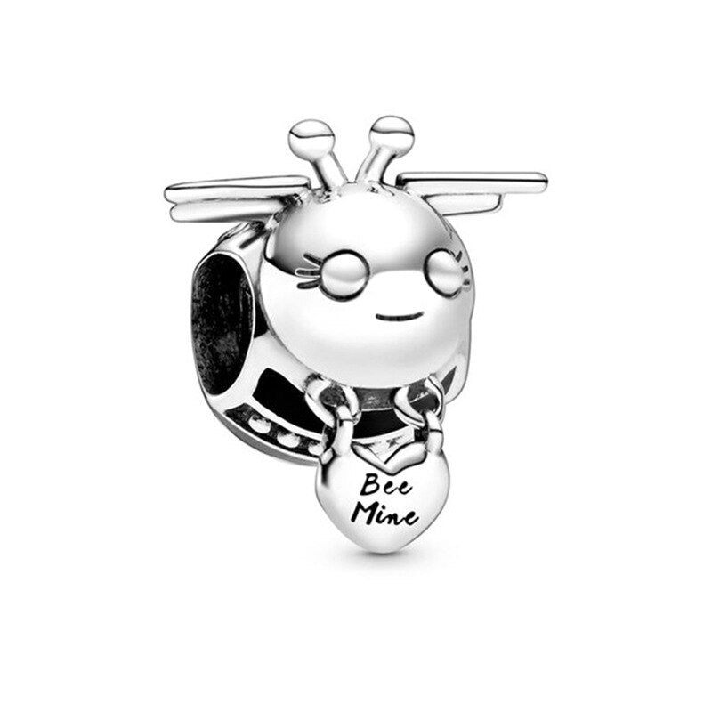 New Fashion Charm Original Mom and Dad Milk Earth Beads Fit Original Pandora Ladies Bracelet Jewelry Accessories Gift