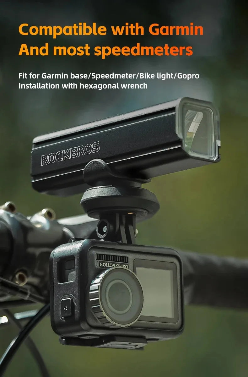 ROCKBROS Nylon Bicycle Speedometer Holder for Gopro Mount IGS / Garmin / Bryton / Cateye Computer MTB Bike Stopwatch Light Mount