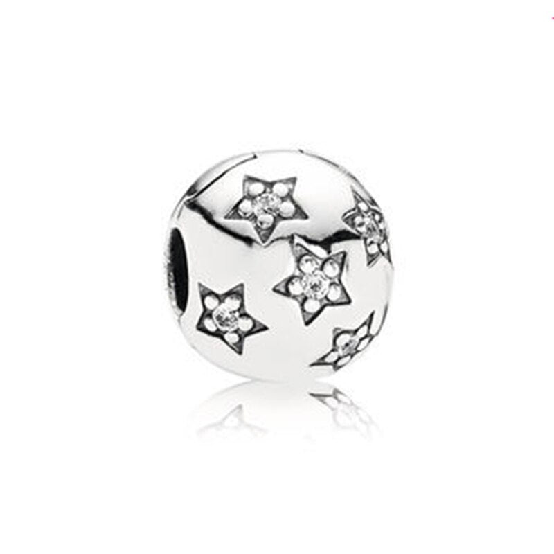 New Silver Color Feather Crown Safety Chain Owl Love Beads Tower Pendant Fit Pandora Charms Bracelets DIY Women Original Jewelry
