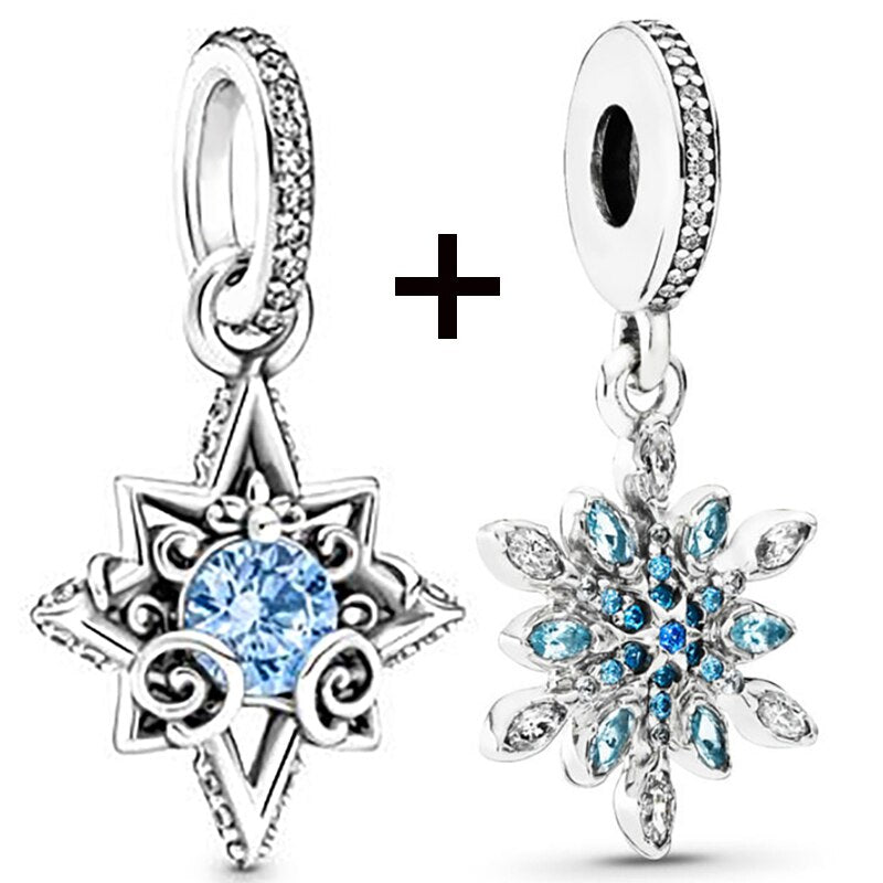Seialoy 2pcs/lot Aircraft Earth Beads Charm Star Astronaut Pendant Rainbow Unicorn Dangle DIY Jewelry Bracelets Accessory