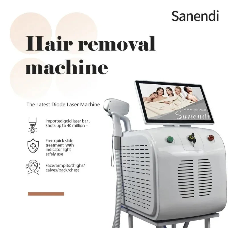 Diode Laser Hair Removal Professional Machine painless cooling permanent lazer hair removal 4 Wavelengths 755 808 940 1064