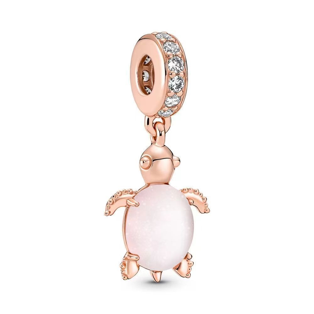 New 925 Sterling Silver Rose Gold Couple Dangle Charms Fit 925 Original Women Bracelet Beads Charm for Pendant Necklace Jewelry