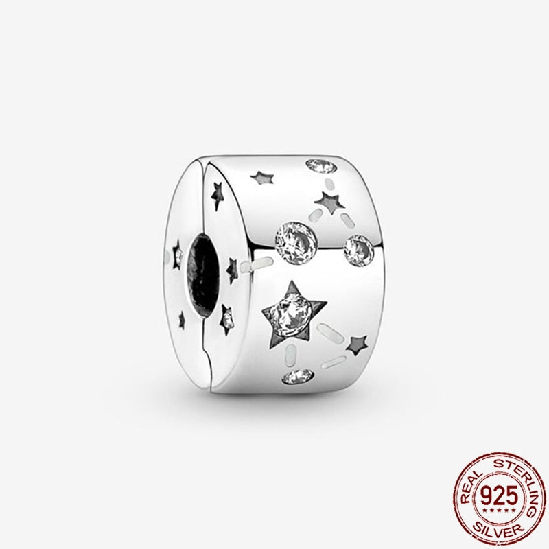 925 Sterling Silver Galaxy Star Charm Cosmic Beads Fit Original Pandora Bracelet DIY Fashion Jewelry Women's Pendant Jewelry