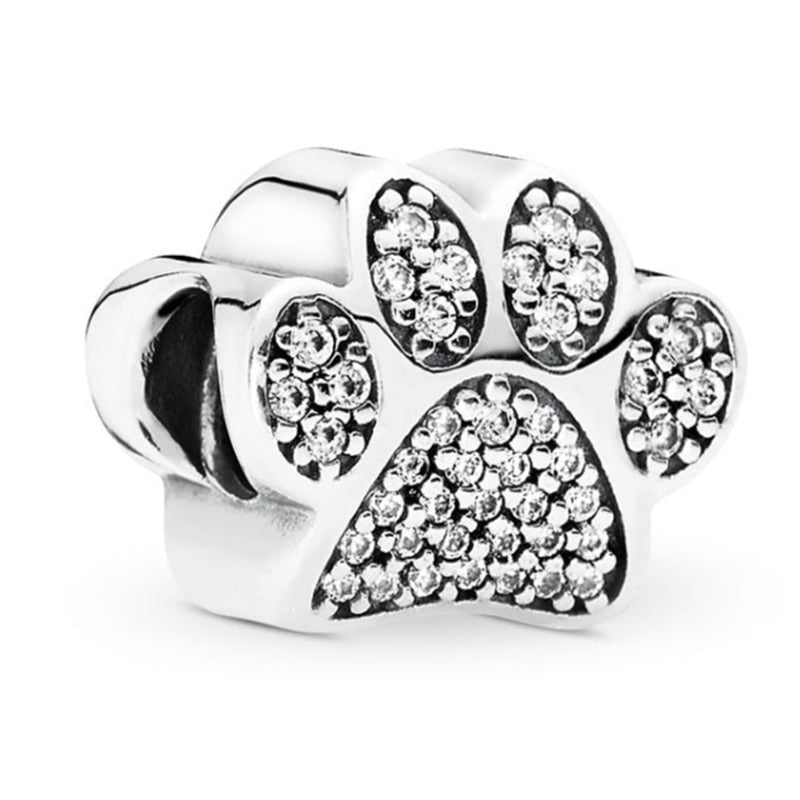New Feather Crown Safety Chain Owl Love Bead Tower Pendant Fit Original Pandora Charms Silver Color Bracelet DIY Women Jewelry