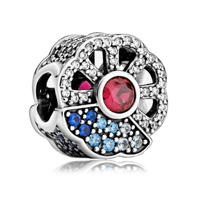 New Fashion Charm Original Blue Car Hat Airplane Horse Beaded Fit Original Pandora Ladies Bracelet Jewelry Accessories Gift