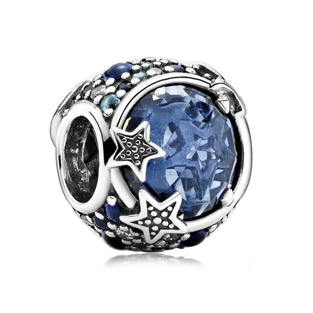 New Fashion Charm Original Blue Hat Aircraft Car Beads Suitable for the original Pandora Lady Bracelet Jewelry Accessories Gift