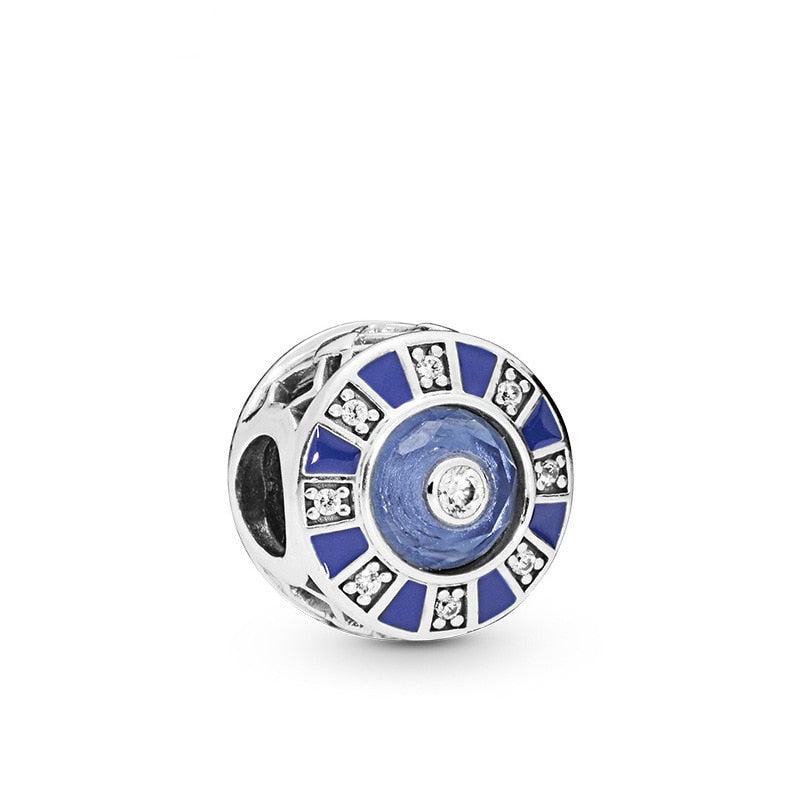 New Fashion Charm Original Blue Hat Aircraft Car Beads Suitable for the original Pandora Lady Bracelet Jewelry Accessories Gift