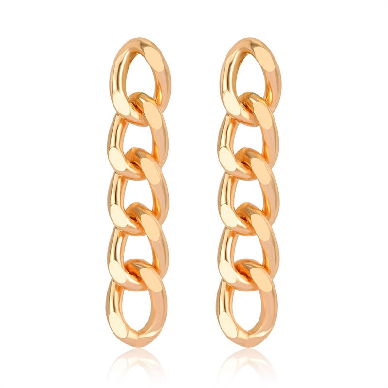 Women's Earrings Gold Unusual hoop Earrings for women Korean Vintage Geometry Metal Earrings 2021 Trendy Fashion Female Jewelry