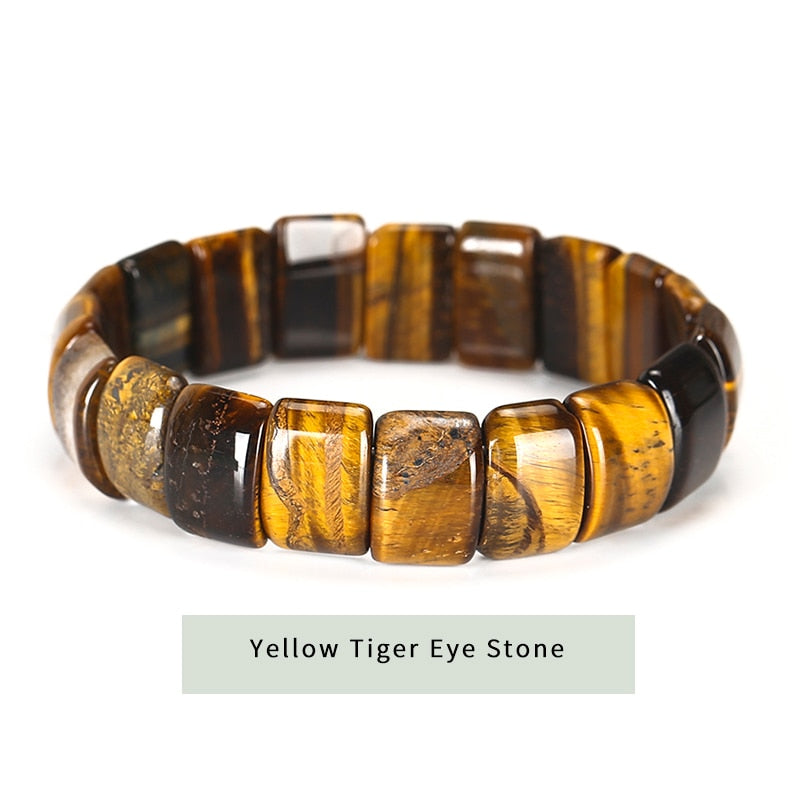 JD Colorful Tiger Eyes Natural Stone Beads Bangles & Bracelets Handmade Mookiate Stone Jewelry Energy Bracelet for Women or Men