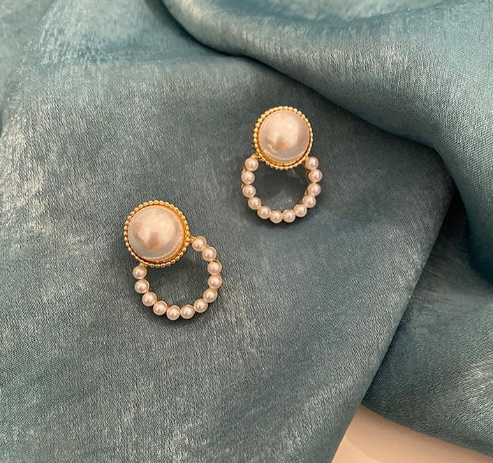 Personality Black Geometric Compact And Simple Net Red Temperament Earrings Rhinestones All-match Women's Gift Earrings Jewelry