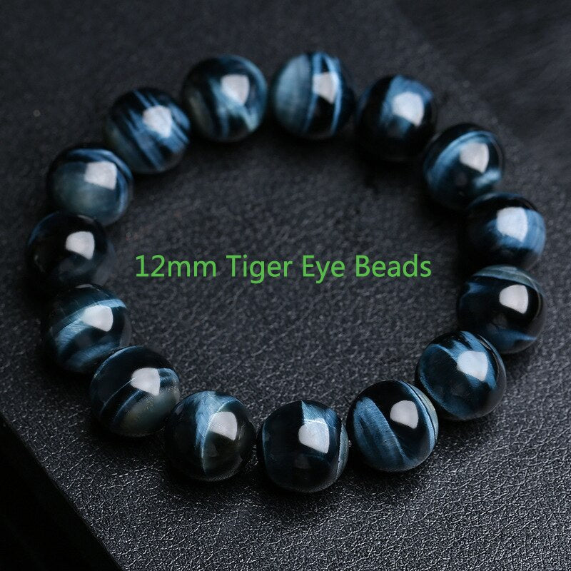 5A+ Lightning Royal Blue Tiger Eye Bracelets Men Highest Quality Natural Stone Round Beads Bracelets for Women Jewelry Pulsera