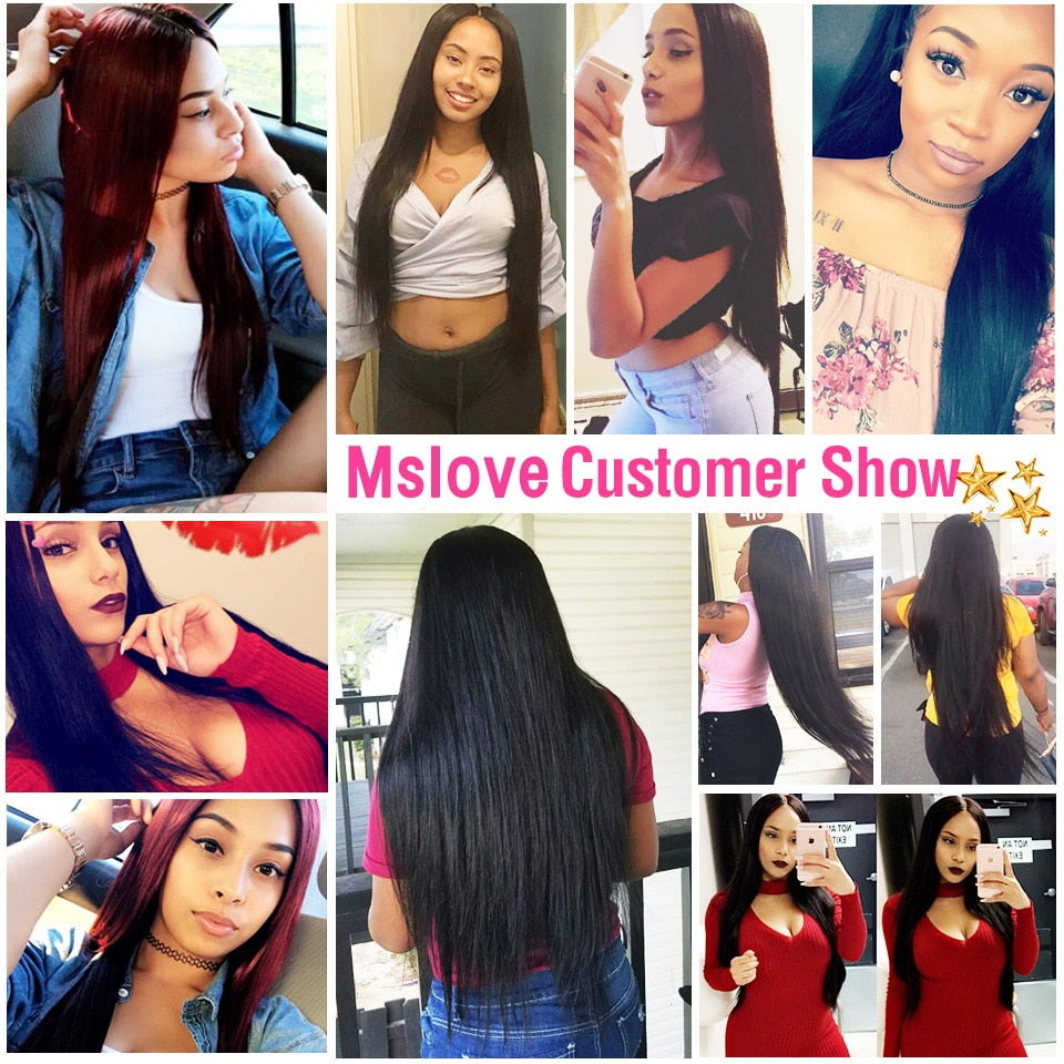 Straight Hair Bundles With Frontal 13x4 Lace Closure Brazilian Hair Weave Bundles 32 34 36 Human Hair 3 4 Bundles With Closure