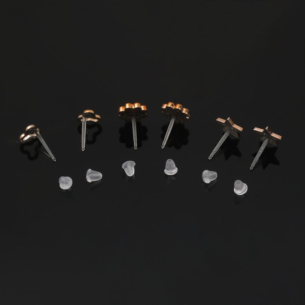 36Pairs Randomly Mixed Silver Color Women Butterfly Bowknot Flower Heart Small Plastic Stud Earrings Sets For Girl Jewelry Party