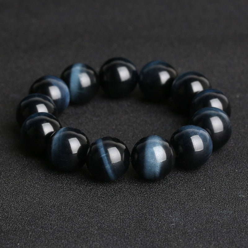 5A+ Lightning Royal Blue Tiger Eye Bracelets Men Highest Quality Natural Stone Round Beads Bracelets for Women Jewelry Pulsera