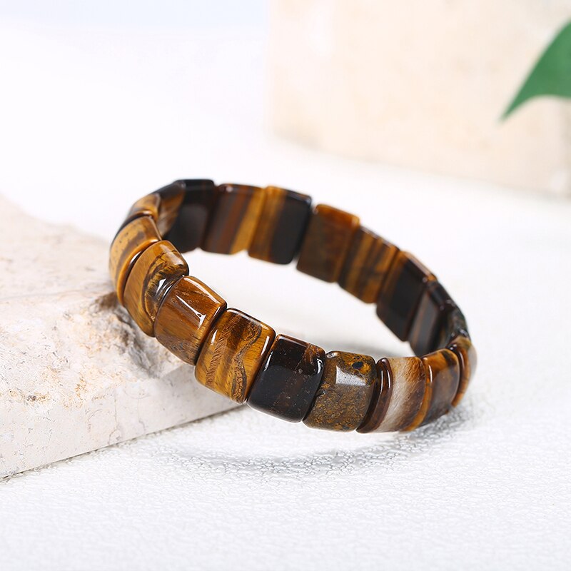 JD Colorful Tiger Eyes Natural Stone Beads Bangles & Bracelets Handmade Mookiate Stone Jewelry Energy Bracelet for Women or Men