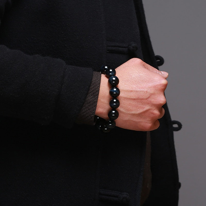 5A+ Lightning Royal Blue Tiger Eye Bracelets Men Highest Quality Natural Stone Round Beads Bracelets for Women Jewelry Pulsera