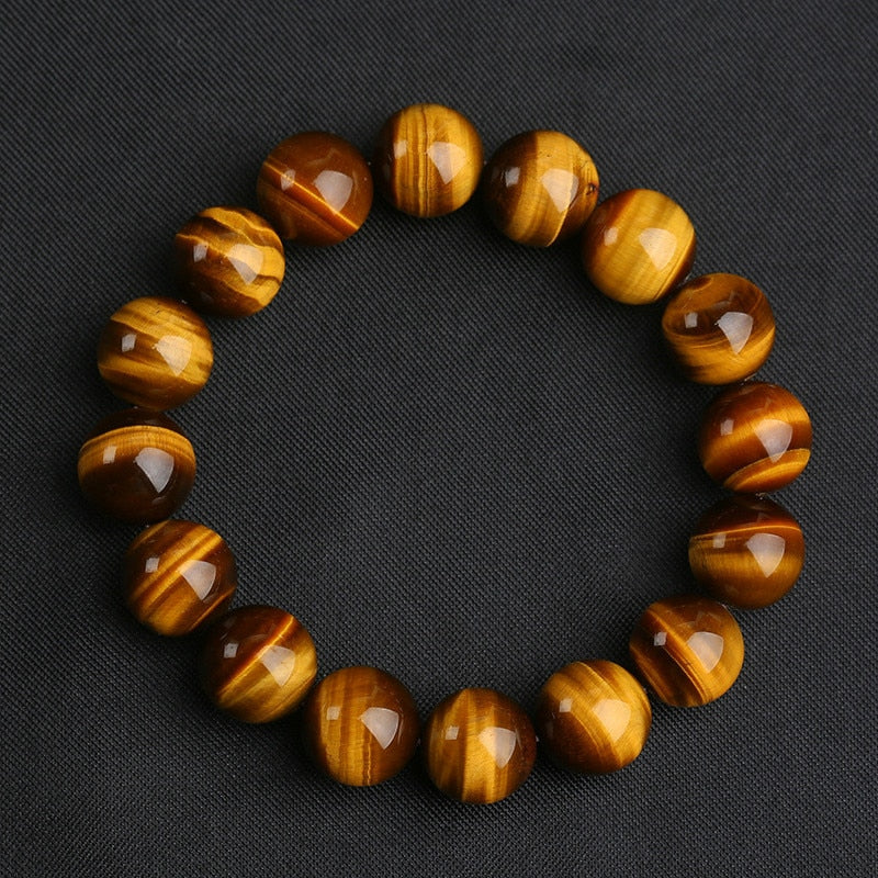 5A Natural Stone Tiger's Eye Bracelets & Bangle for Women Men Strand Charm Bracelets Gift Beads Bracelets Accessories