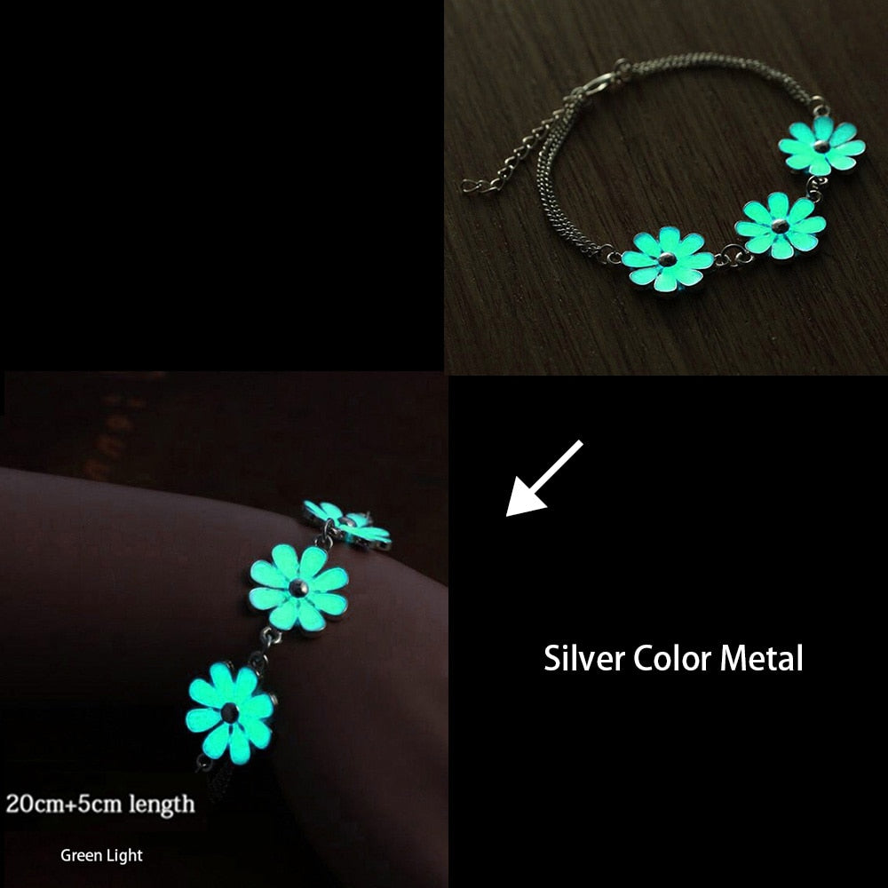 Natural Stone Bracelet Yoga Healing Luminous Glow In The Dark Bracelet Lotus Charm Beads Bracelet for Men Women Prayer Buddhism
