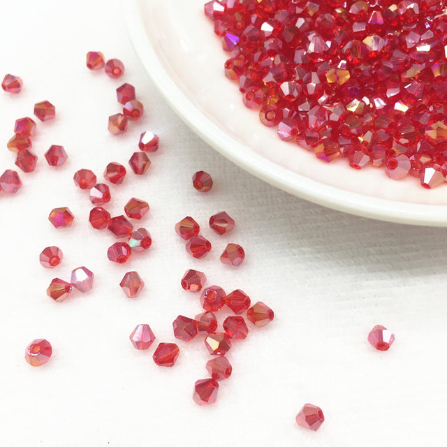 Wholesale 4MM 100pcs Austria Crystal Beads Spacer Glass Bead DIY Earrings Bracelet Choker Necklace Jewelry Making