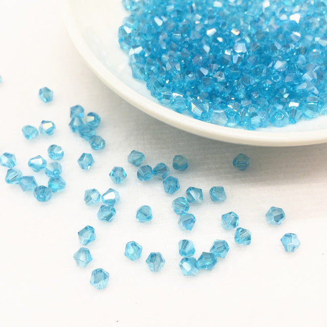 Wholesale 4MM 100pcs Austria Crystal Beads Spacer Glass Bead DIY Earrings Bracelet Choker Necklace Jewelry Making
