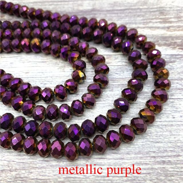 2X3/ 3X4/ 4X6/ 6X8mm Crystal Beads AB Multicolor Sapcer Glass Beads for Jewelry Hand Ring Necklace Making DIY Wholesale