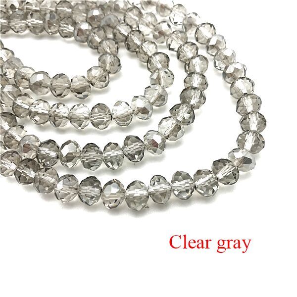 2X3/ 3X4/ 4X6/ 6X8mm Crystal Beads AB Multicolor Sapcer Glass Beads for Jewelry Hand Ring Necklace Making DIY Wholesale