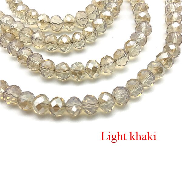 2X3/ 3X4/ 4X6/ 6X8mm Crystal Beads AB Multicolor Sapcer Glass Beads for Jewelry Hand Ring Necklace Making DIY Wholesale